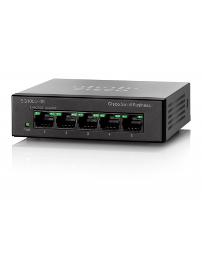 Cisco SG100D-05 5-Port Gigabit Desktop Switch