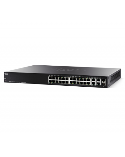 Cisco SF300-24PP 24-port 10/100 PoE+ Managed Switch w/Gig Uplinks